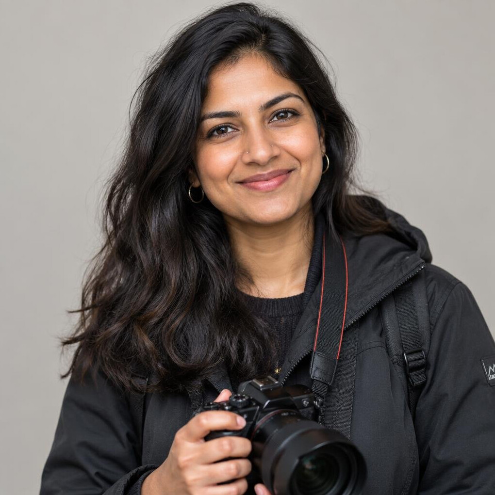 Portrait of a woman street photographer