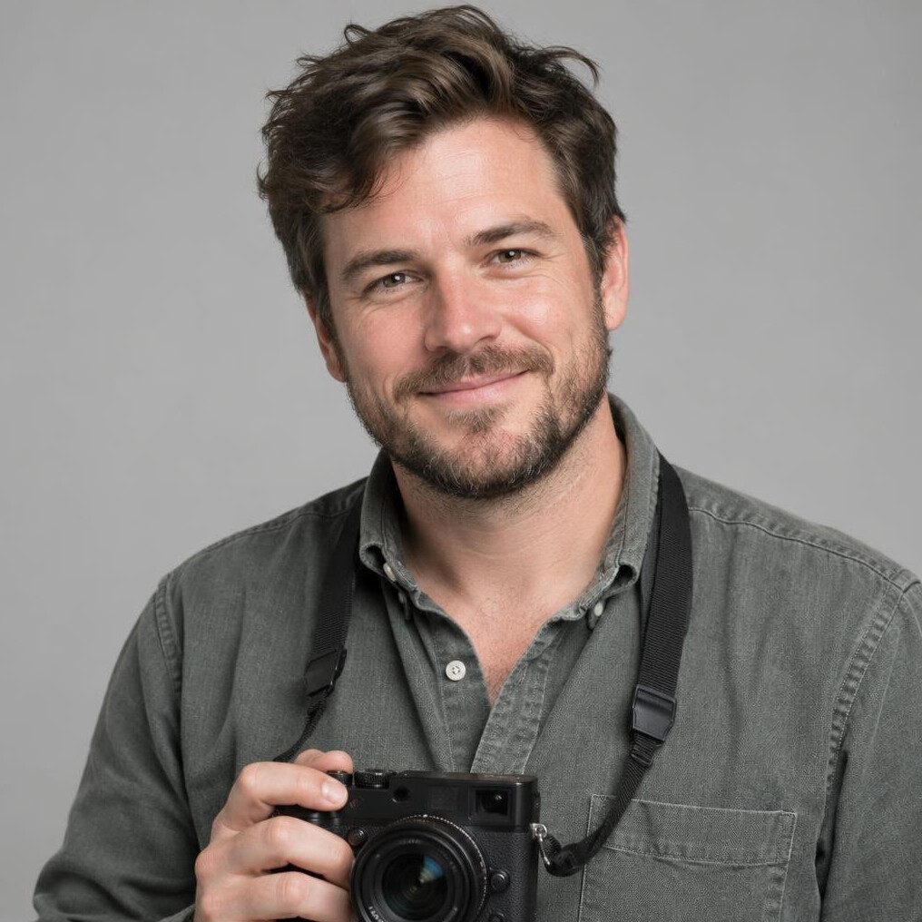 Portrait of a man street photographer